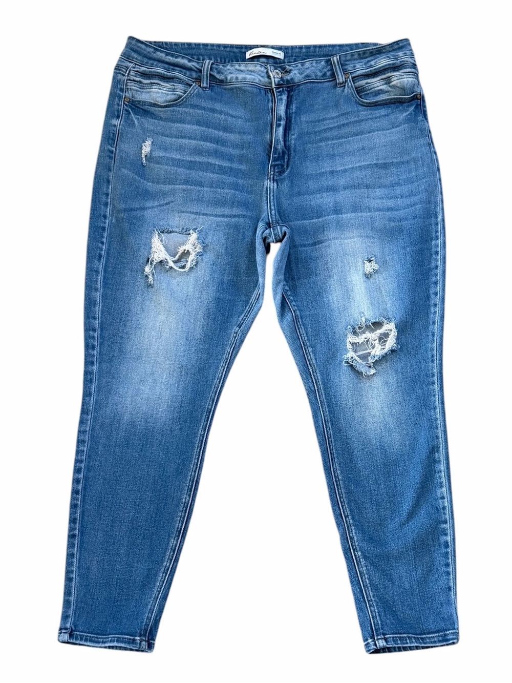 KanCan Plus High Rise Curvy Destructed Skinny Jeans Size 22